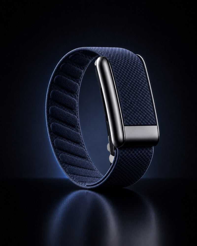 Strap Watch 1.0 coloris Midnight Navy, porté.