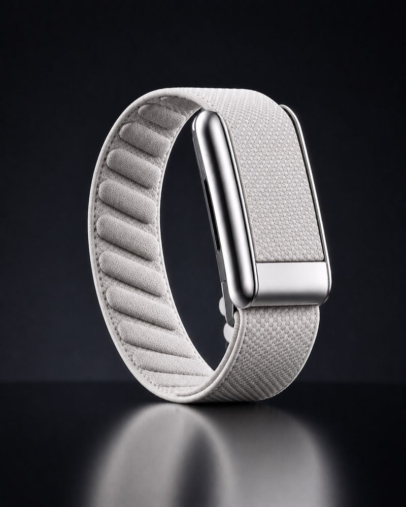 Strap Watch 1.0 coloris Platine, porté.