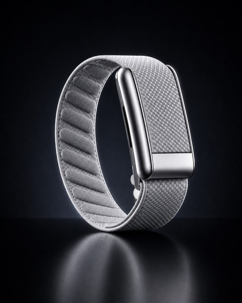 Strap Watch 1.0 coloris Silver Grey, porté.
